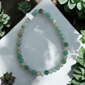 Amazonite 4mm Round Beaded Stretch Bracelet